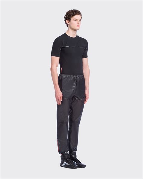 prada taped jogger|Black Ripstop joggers .